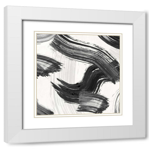 Happening (detail 2) White Modern Wood Framed Art Print with Double Matting by Ikeda, Haru