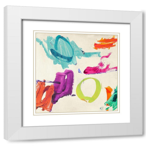 Games of Children I White Modern Wood Framed Art Print with Double Matting by Ikeda, Haru