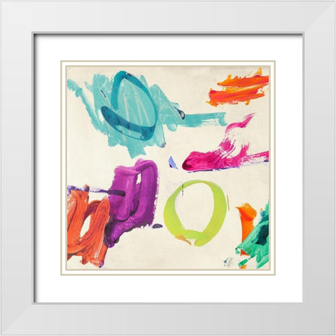 Games of Children I White Modern Wood Framed Art Print with Double Matting by Ikeda, Haru