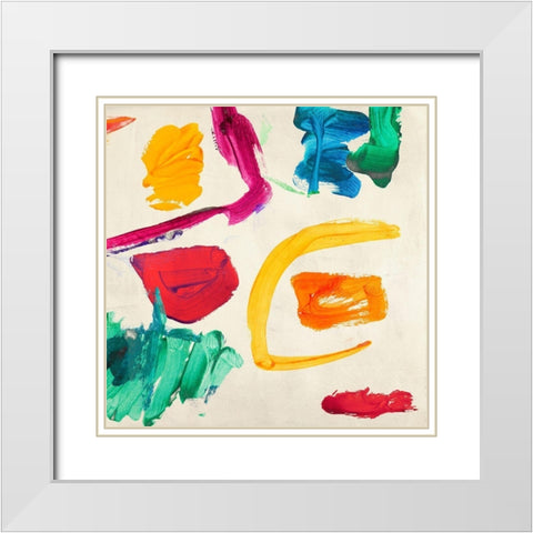 Games of Children II White Modern Wood Framed Art Print with Double Matting by Ikeda, Haru
