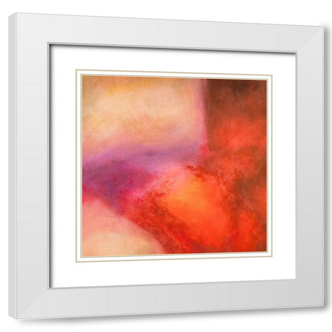 Nirvana I White Modern Wood Framed Art Print with Double Matting by Demos, Jean-Luc