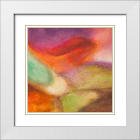 Nirvana II White Modern Wood Framed Art Print with Double Matting by Demos, Jean-Luc