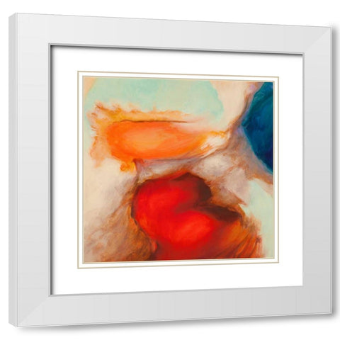 Shangri-La I White Modern Wood Framed Art Print with Double Matting by Demos, Jean-Luc