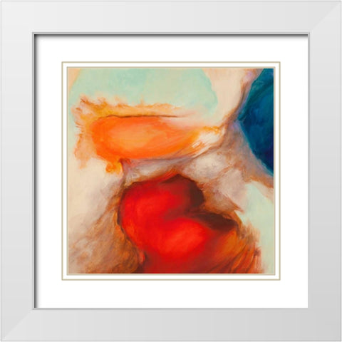 Shangri-La I White Modern Wood Framed Art Print with Double Matting by Demos, Jean-Luc