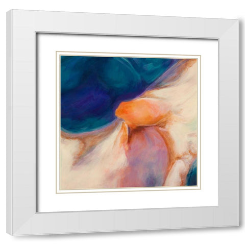 Shangri-La II White Modern Wood Framed Art Print with Double Matting by Demos, Jean-Luc