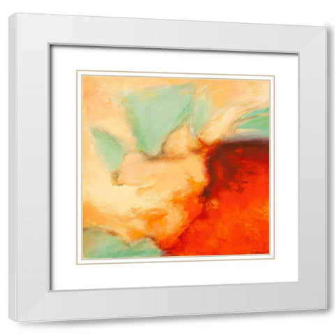Namaste I White Modern Wood Framed Art Print with Double Matting by Demos, Jean-Luc