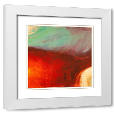 Namaste II White Modern Wood Framed Art Print with Double Matting by Demos, Jean-Luc