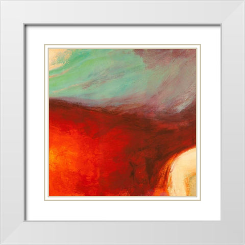 Namaste II White Modern Wood Framed Art Print with Double Matting by Demos, Jean-Luc