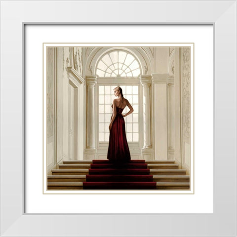 Remembering the Dance White Modern Wood Framed Art Print with Double Matting by Silver, John