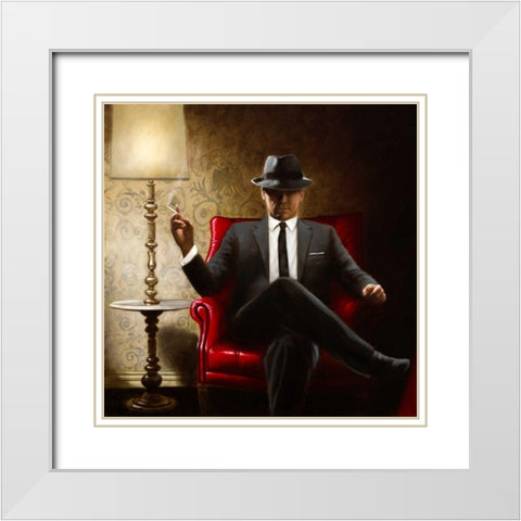 Black Tie White Modern Wood Framed Art Print with Double Matting by Silver, John