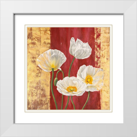 Royal Red II White Modern Wood Framed Art Print with Double Matting by Jenny, Thomlinson