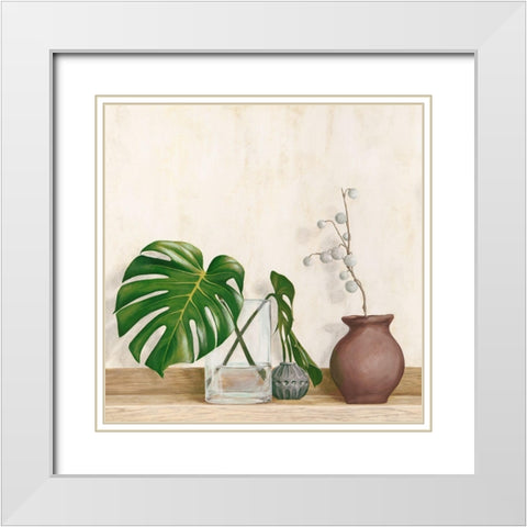 Minimalist Setting I White Modern Wood Framed Art Print with Double Matting by Thomlison, Jenny