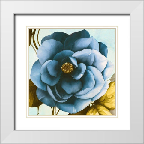 Azaleas III (detail) White Modern Wood Framed Art Print with Double Matting by Keiko, Rei