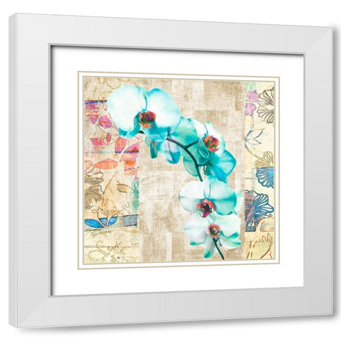 Kaleidoscope Orchid II (detail) White Modern Wood Framed Art Print with Double Matting by Kelly, Parr
