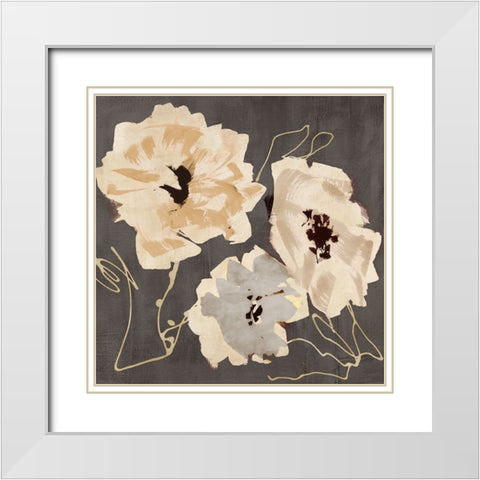 Earth Flowers I (detail) White Modern Wood Framed Art Print with Double Matting by Parr, Kelly