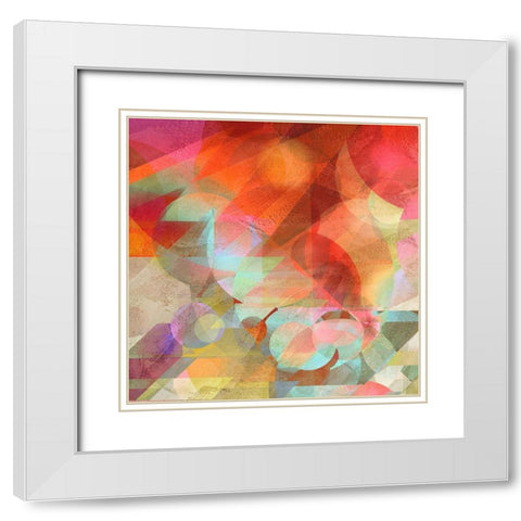 Dawn White Modern Wood Framed Art Print with Double Matting by Kaj, Rama