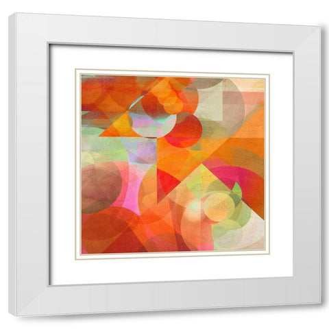 Dusk White Modern Wood Framed Art Print with Double Matting by Kaj, Rama