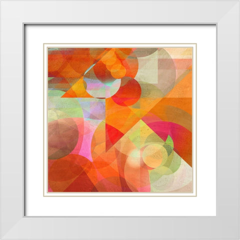 Dusk White Modern Wood Framed Art Print with Double Matting by Kaj, Rama