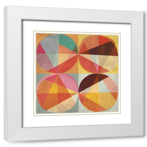 Chromatica I White Modern Wood Framed Art Print with Double Matting by Kaj, Rama