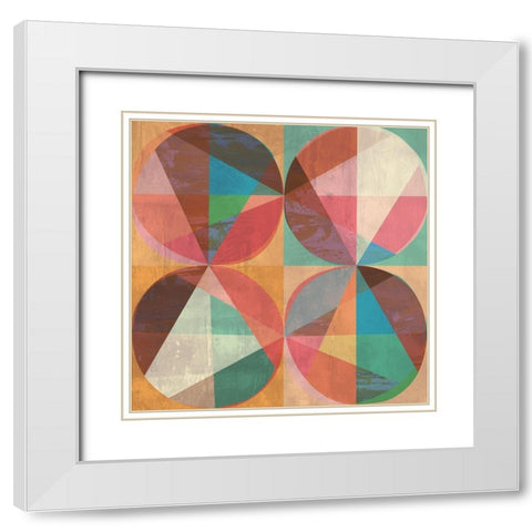 Chromatica II White Modern Wood Framed Art Print with Double Matting by Kaj, Rama