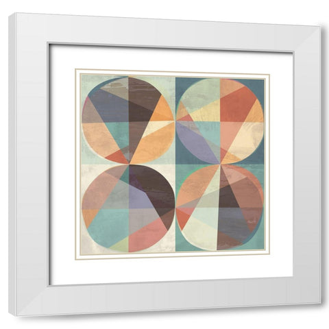 Chromatica III White Modern Wood Framed Art Print with Double Matting by Kaj, Rama