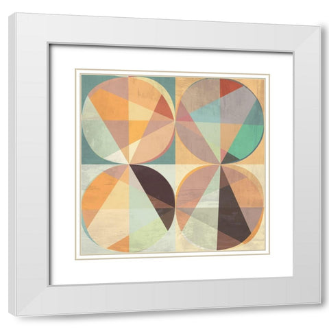 Chromatica IV White Modern Wood Framed Art Print with Double Matting by Kaj, Rama