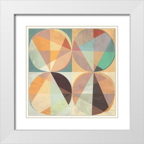 Chromatica IV White Modern Wood Framed Art Print with Double Matting by Kaj, Rama