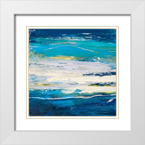 In volo sul mare I White Modern Wood Framed Art Print with Double Matting by Lucas