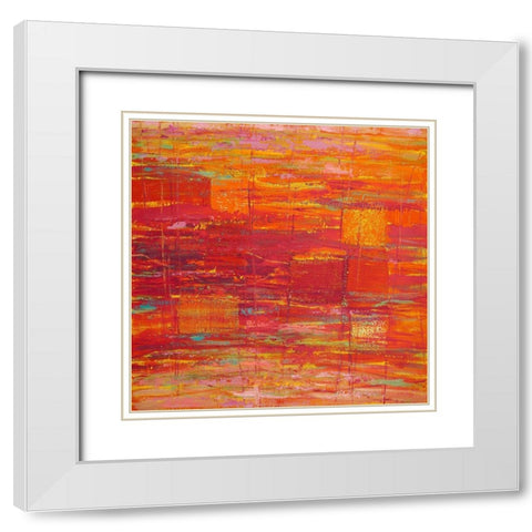 Monocromo India White Modern Wood Framed Art Print with Double Matting by Lucas