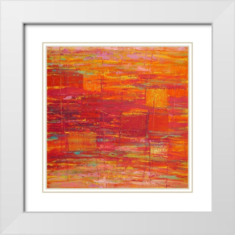 Monocromo India White Modern Wood Framed Art Print with Double Matting by Lucas