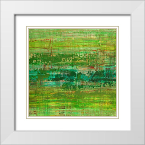 Monocromo Jungla White Modern Wood Framed Art Print with Double Matting by Lucas