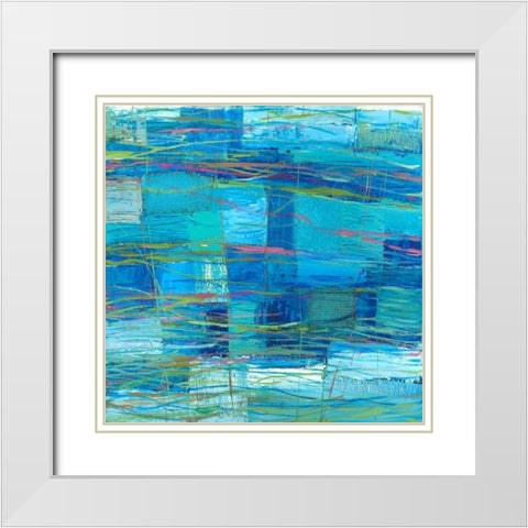 Monocromo Oceano White Modern Wood Framed Art Print with Double Matting by Lucas