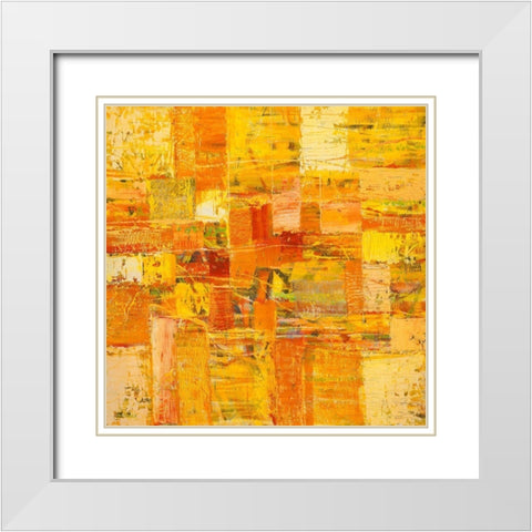 Monocromo Sole White Modern Wood Framed Art Print with Double Matting by Lucas