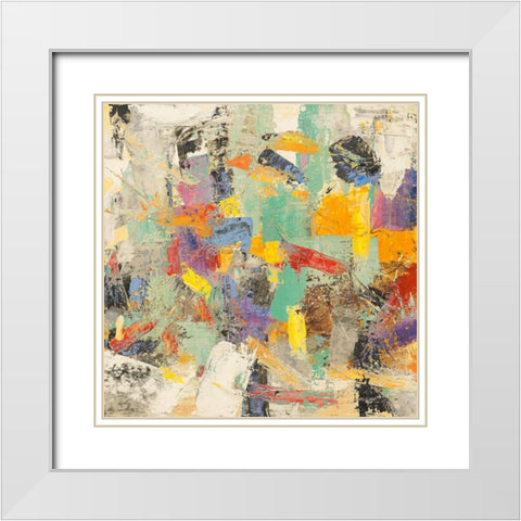 Rivoluzione colorata I (detail) White Modern Wood Framed Art Print with Double Matting by Lucas
