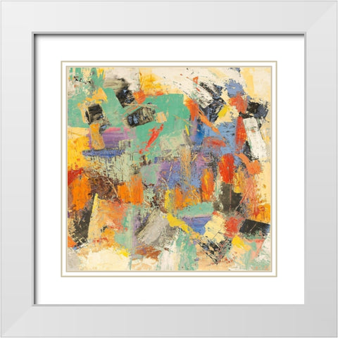 Rivoluzione colorata II (detail) White Modern Wood Framed Art Print with Double Matting by Lucas