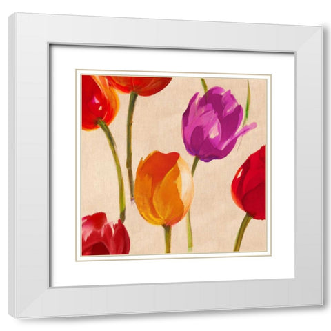 Tulip Funk (detail) White Modern Wood Framed Art Print with Double Matting by Villa, Luca