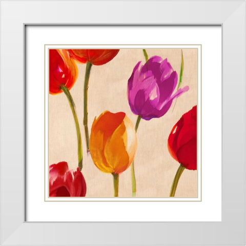 Tulip Funk (detail) White Modern Wood Framed Art Print with Double Matting by Villa, Luca