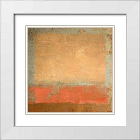 Serene Horizon White Modern Wood Framed Art Print with Double Matting by Ludwig, Maun