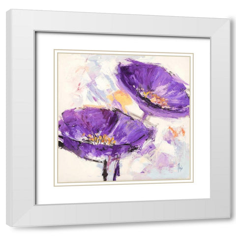 Rugiada White Modern Wood Framed Art Print with Double Matting by Florio, Luigi