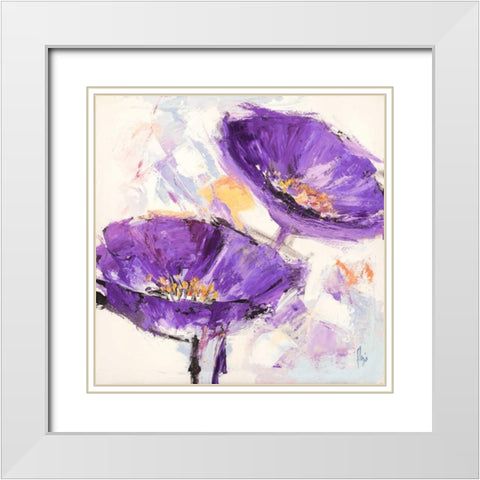 Rugiada White Modern Wood Framed Art Print with Double Matting by Florio, Luigi