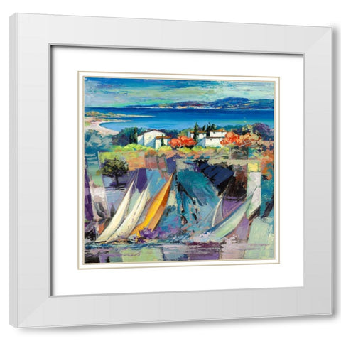 Racconto mediterraneo (detail) White Modern Wood Framed Art Print with Double Matting by Gasoline Images