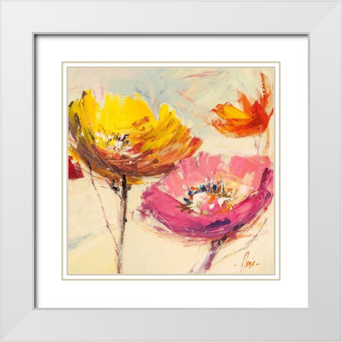 Nel vento II White Modern Wood Framed Art Print with Double Matting by Luigi, Florio