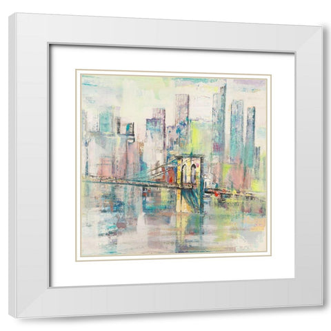 Mattino a Manhattan (detail) White Modern Wood Framed Art Print with Double Matting by Florio, Luigi