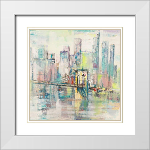 Mattino a Manhattan (detail) White Modern Wood Framed Art Print with Double Matting by Florio, Luigi