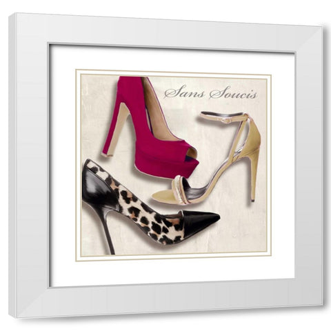 Sans Soucis White Modern Wood Framed Art Print with Double Matting by Clair, Michelle