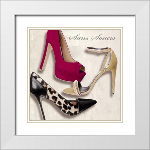 Sans Soucis White Modern Wood Framed Art Print with Double Matting by Clair, Michelle