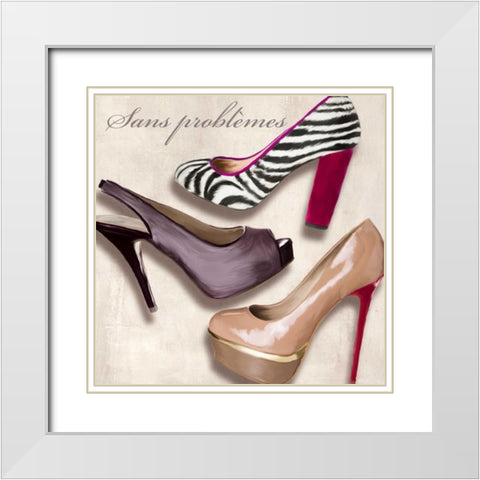 Sans problemes White Modern Wood Framed Art Print with Double Matting by Clair, Michelle