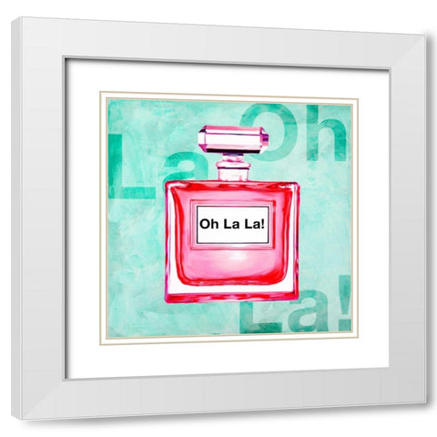 Oh La La! White Modern Wood Framed Art Print with Double Matting by Clair, Michelle