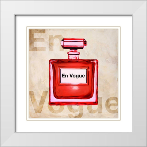 En Vogue White Modern Wood Framed Art Print with Double Matting by Clair, Michelle