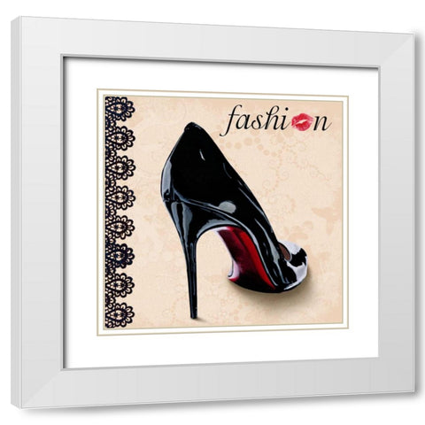 Fashion White Modern Wood Framed Art Print with Double Matting by Clair, Michelle